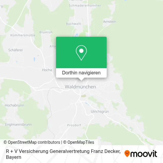 R + V Versicherung Generalvertretung Franz Decker Karte