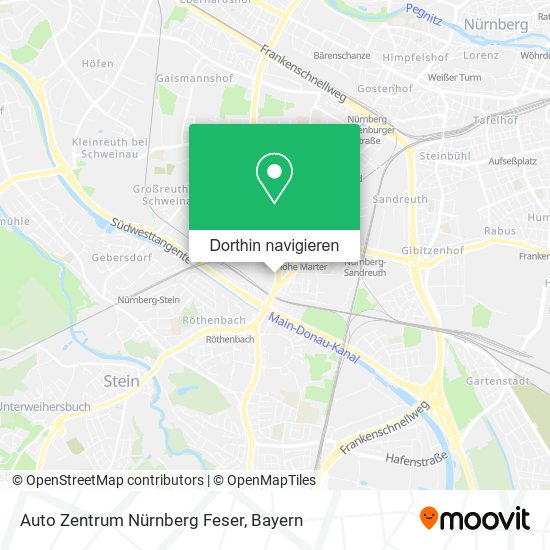 Auto Zentrum Nürnberg Feser Karte