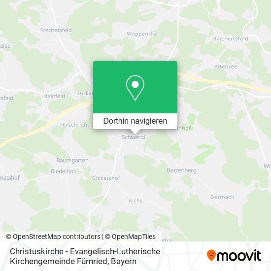 Christuskirche - Evangelisch-Lutherische Kirchengemeinde Fürnried Karte