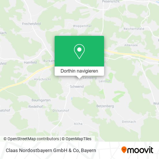 Claas Nordostbayern GmbH & Co Karte