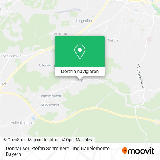 Donhauser Stefan Schreinerei und Bauelemente Karte