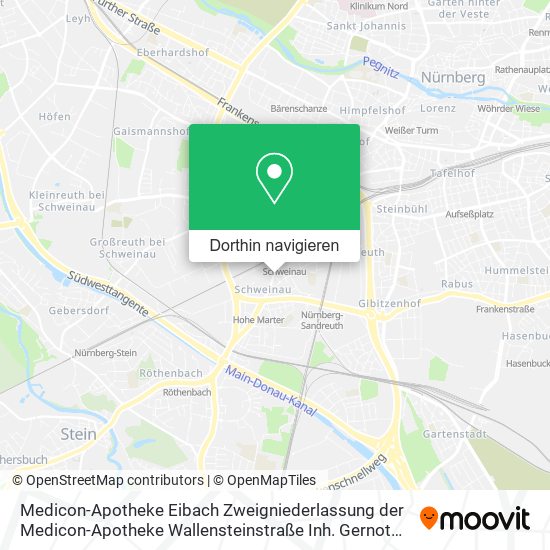 Medicon-Apotheke Eibach Zweigniederlassung der Medicon-Apotheke Wallensteinstraße Inh. Gernot Schin Karte