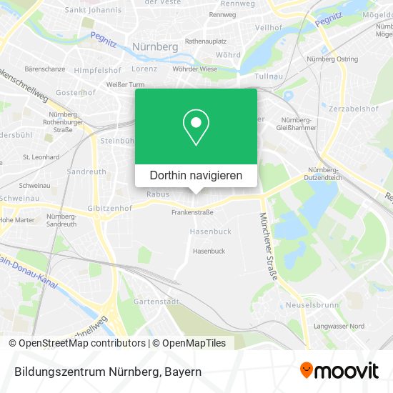 Bildungszentrum Nürnberg Karte