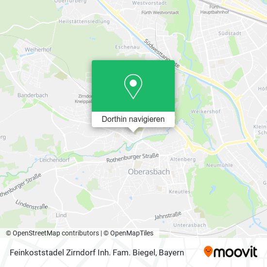 Feinkoststadel Zirndorf Inh. Fam. Biegel Karte