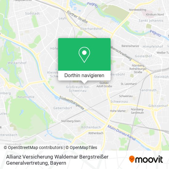 Allianz Versicherung Waldemar Bergstreißer Generalvertretung Karte