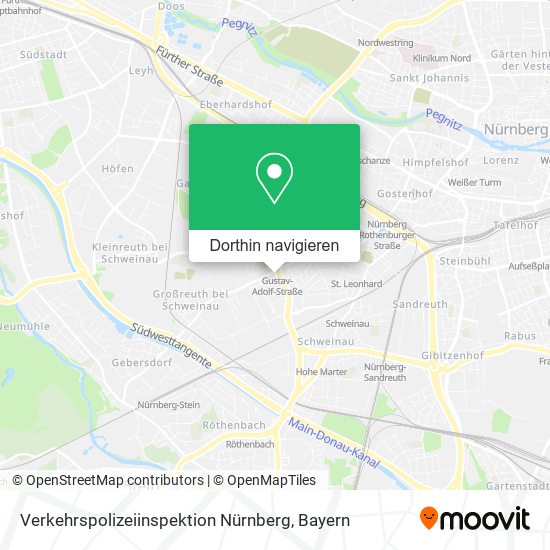 Verkehrspolizeiinspektion Nürnberg Karte