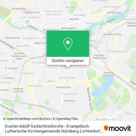 Gustav-Adolf-Gedächtniskirche - Evangelisch-Lutherische Kirchengemeinde Nürnberg-Lichtenhof Karte