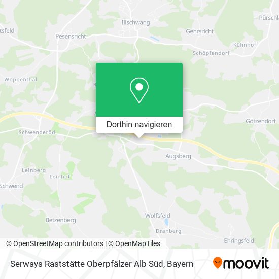 Serways Raststätte Oberpfälzer Alb Süd Karte