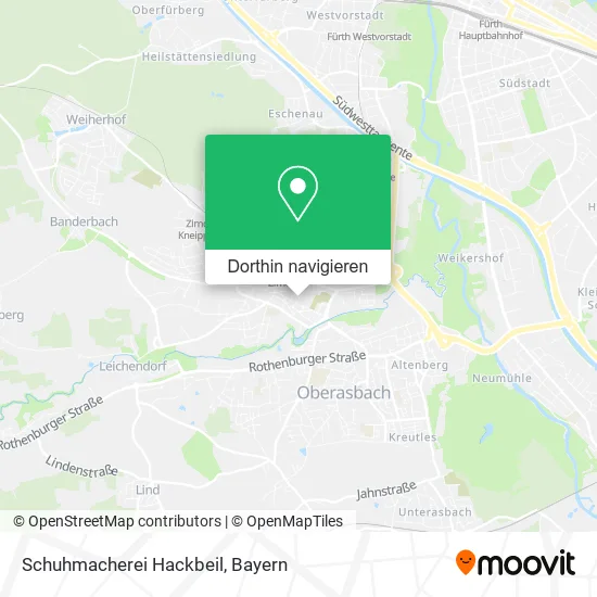 Schuhmacherei Hackbeil Karte