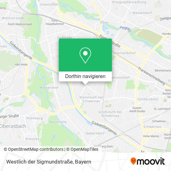 Westlich der Sigmundstraße Karte