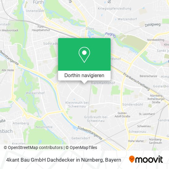4kant Bau GmbH Dachdecker in Nürnberg Karte