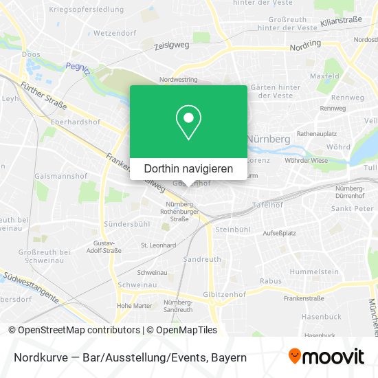 Nordkurve — Bar / Ausstellung / Events Karte