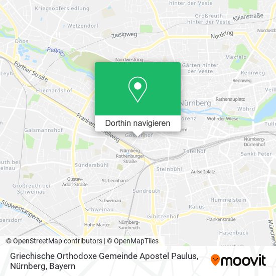 Griechische Orthodoxe Gemeinde Apostel Paulus, Nürnberg Karte