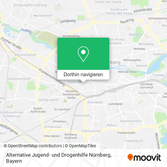 Alternative Jugend- und Drogenhilfe Nürnberg Karte