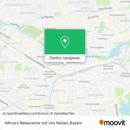 Alltours Reisecenter mit Uns Reisen Karte