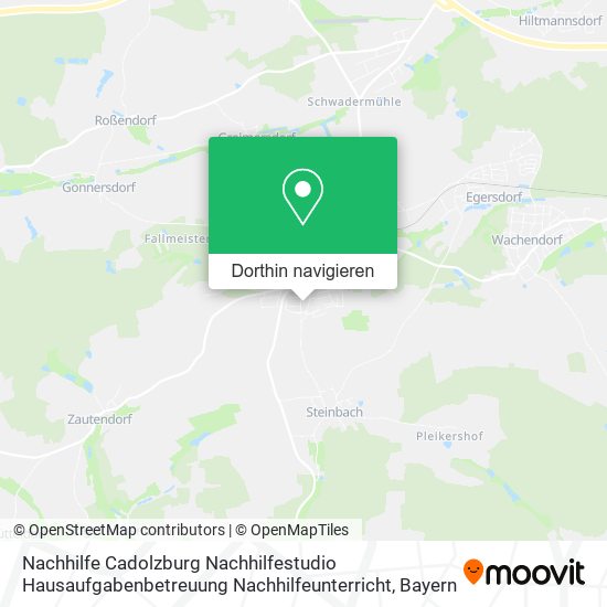 Nachhilfe Cadolzburg Nachhilfestudio Hausaufgabenbetreuung Nachhilfeunterricht Karte