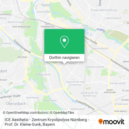 ICE Aesthetic - Zentrum Kryolipolyse Nürnberg - Prof. Dr. Kleine-Gunk Karte