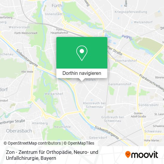 Zon - Zentrum für Orthopädie, Neuro- und Unfallchirurgie Karte