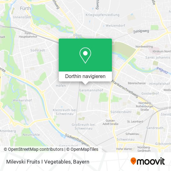Milevski Fruits I Vegetables Karte