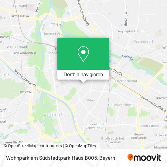 Wohnpark am Südstadtpark Haus B005 Karte