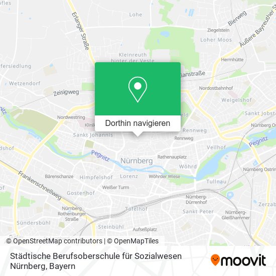 Städtische Berufsoberschule für Sozialwesen Nürnberg Karte