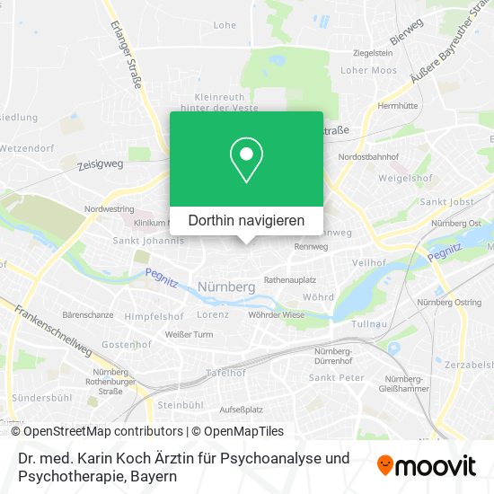 Dr. med. Karin Koch Ärztin für Psychoanalyse und Psychotherapie Karte