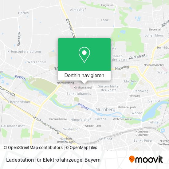 Ladestation für Elektrofahrzeuge Karte