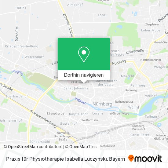 Praxis für Physiotherapie Isabella Luczynski Karte