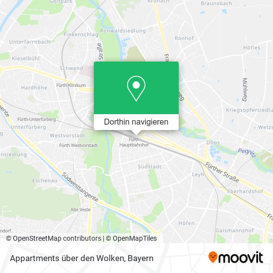 Appartments über den Wolken Karte