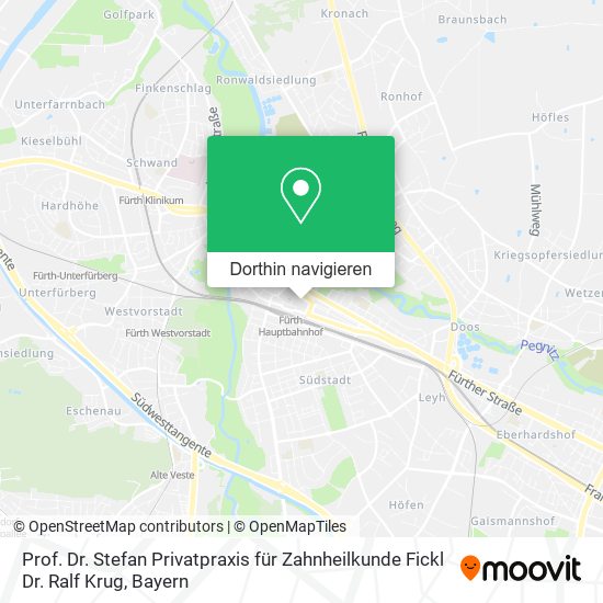 Prof. Dr. Stefan Privatpraxis für Zahnheilkunde Fickl Dr. Ralf Krug Karte