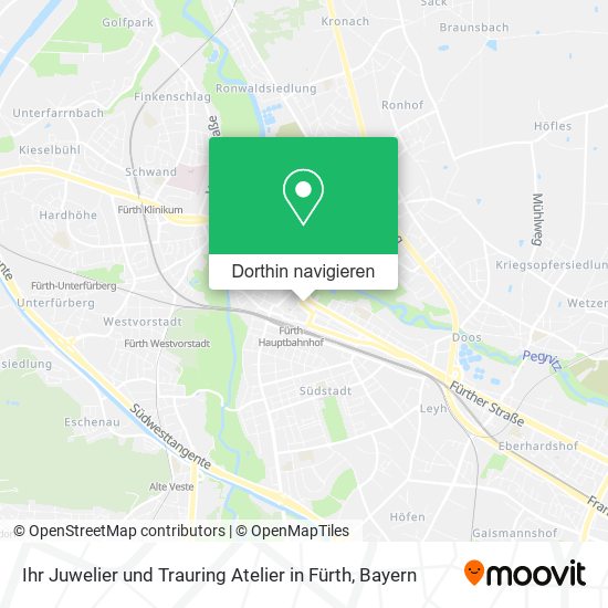 Ihr Juwelier und Trauring Atelier in Fürth Karte