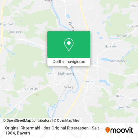 Original Rittermahl - das Original Ritteressen - Seit 1984 Karte