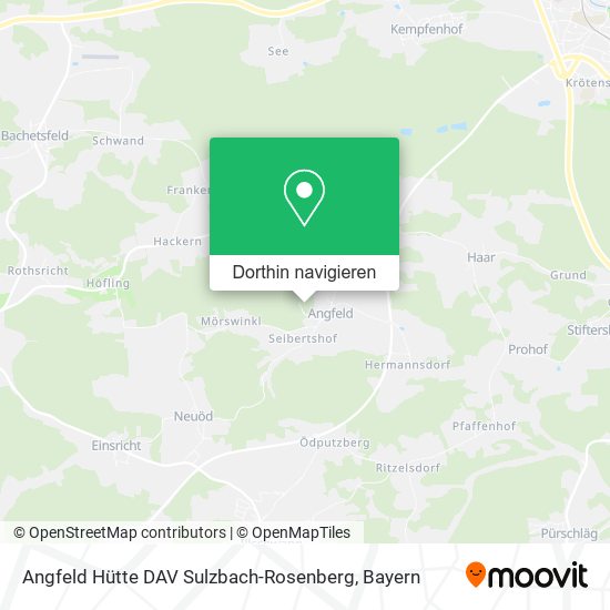 Angfeld Hütte DAV Sulzbach-Rosenberg Karte