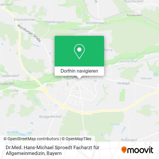 Dr.Med. Hans-Michael Sproedt Facharzt für Allgemeinmedizin Karte