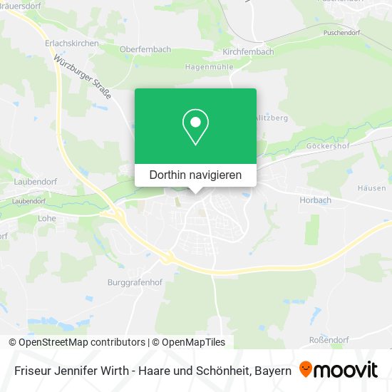 Friseur Jennifer Wirth - Haare und Schönheit Karte
