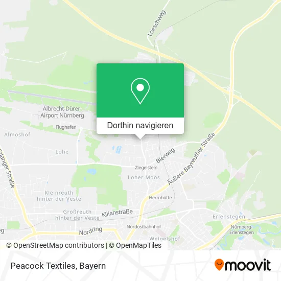 Peacock Textiles Karte