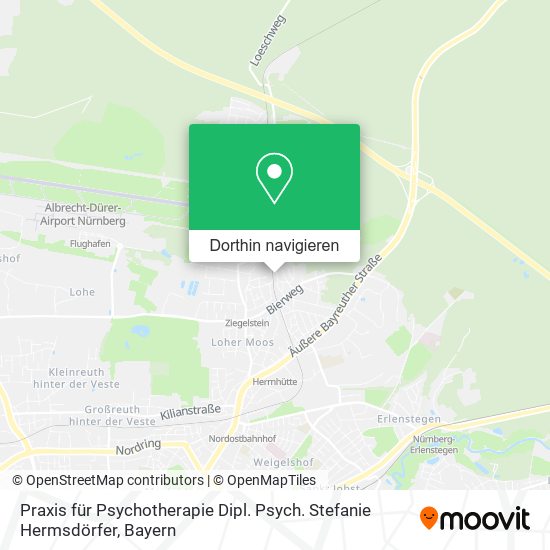 Praxis für Psychotherapie Dipl. Psych. Stefanie Hermsdörfer Karte