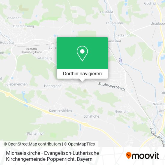 Michaelskirche - Evangelisch-Lutherische Kirchengemeinde Poppenricht Karte
