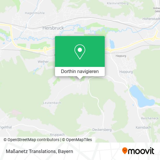 Maßanetz Translations Karte