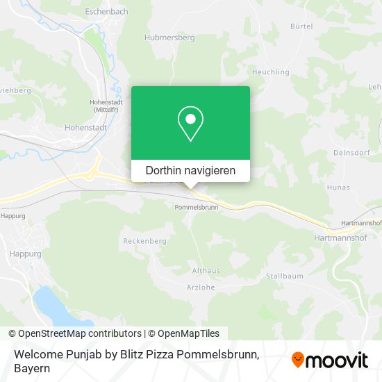 Welcome Punjab by Blitz Pizza Pommelsbrunn Karte