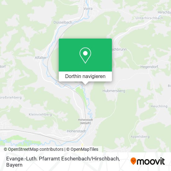 Evange.-Luth. Pfarramt Eschenbach / Hirschbach Karte