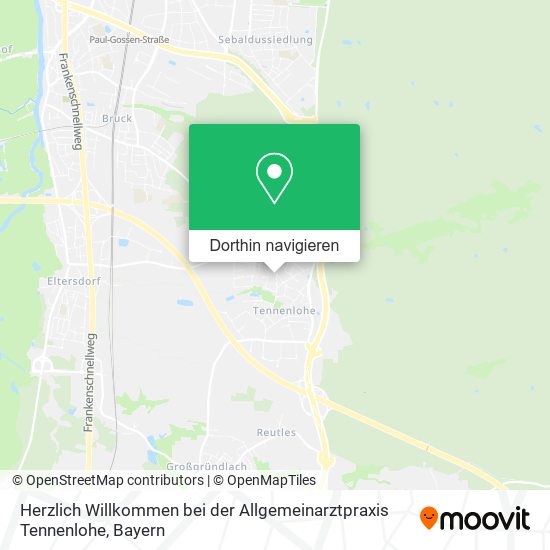 Herzlich Willkommen bei der Allgemeinarztpraxis Tennenlohe Karte