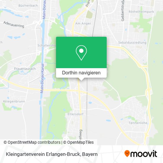 Kleingartenverein Erlangen-Bruck Karte