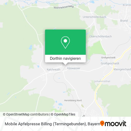 Mobile Apfelpresse Billing (Termingebunden) Karte