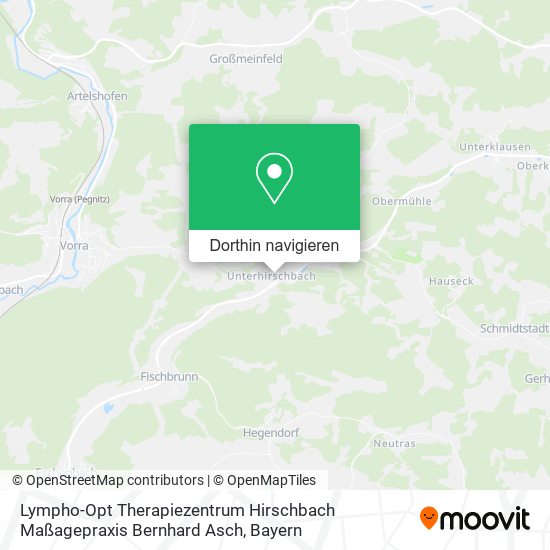 Lympho-Opt Therapiezentrum Hirschbach Maßagepraxis Bernhard Asch Karte