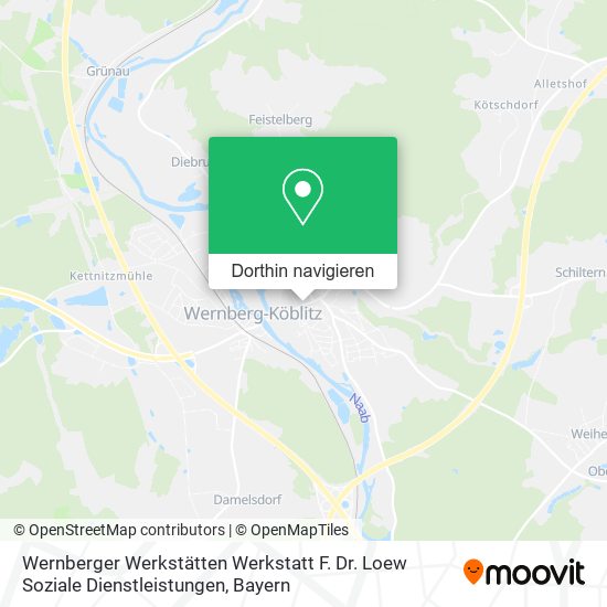 Wernberger Werkstätten Werkstatt F. Dr. Loew Soziale Dienstleistungen Karte