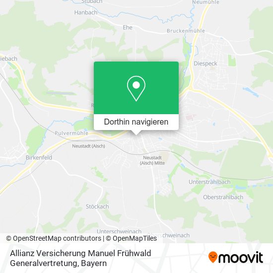 Allianz Versicherung Manuel Frühwald Generalvertretung Karte
