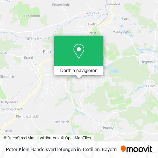 Peter Klein Handelsvertretungen in Textilien Karte