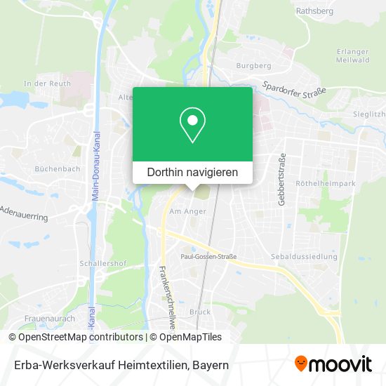 Erba-Werksverkauf Heimtextilien Karte