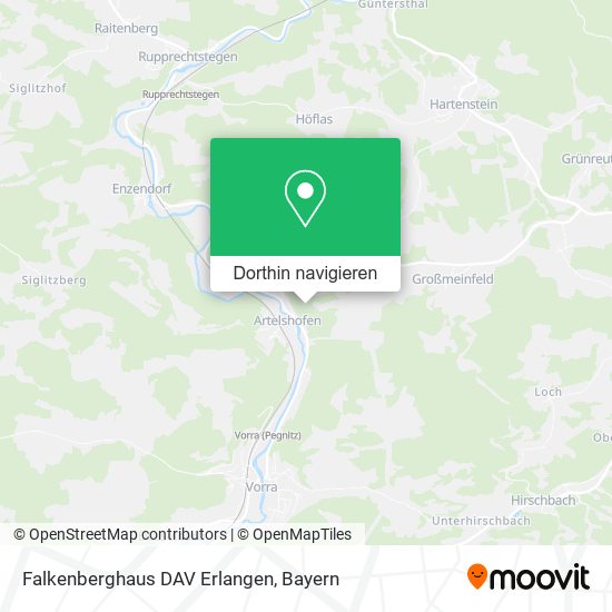 Falkenberghaus DAV Erlangen Karte